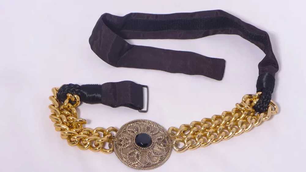 Carolyn Tanner 1980s Belt Gold Tone Links Bold Me… - image 8