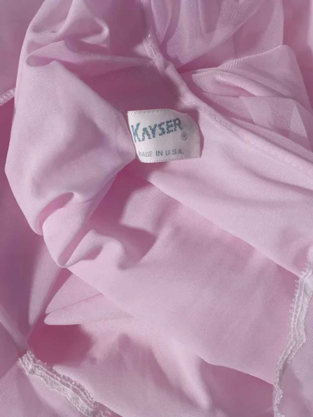 Vintage 1960s Kayser Pink Nylon Peignoir Set Nigh… - image 11