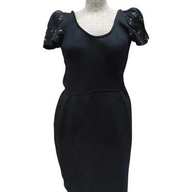 St John Evening Black Sequin Dress