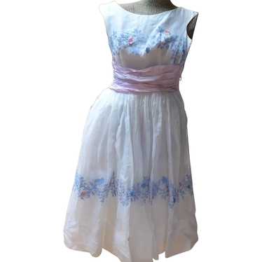 1950s White Organdy Dress - image 1