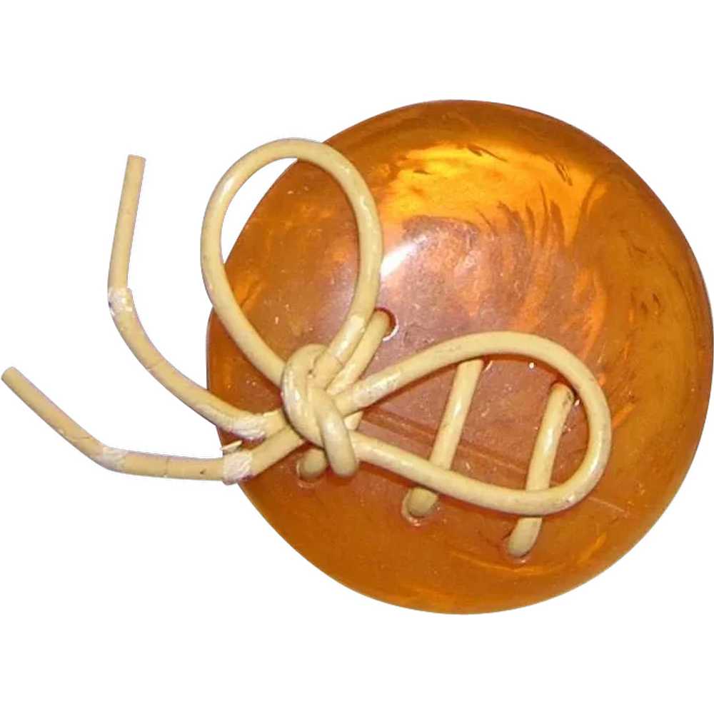 Butterscotch Tied Button - image 1