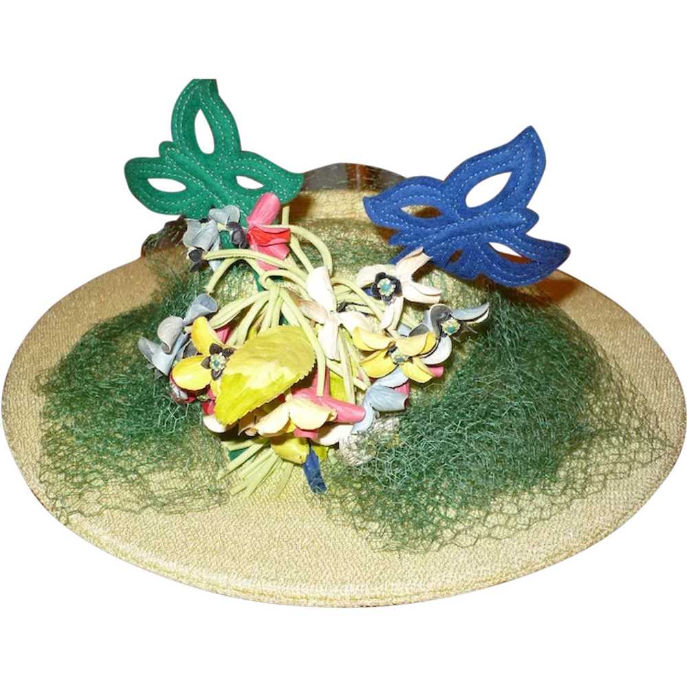 1930's Floral Hat - image 1