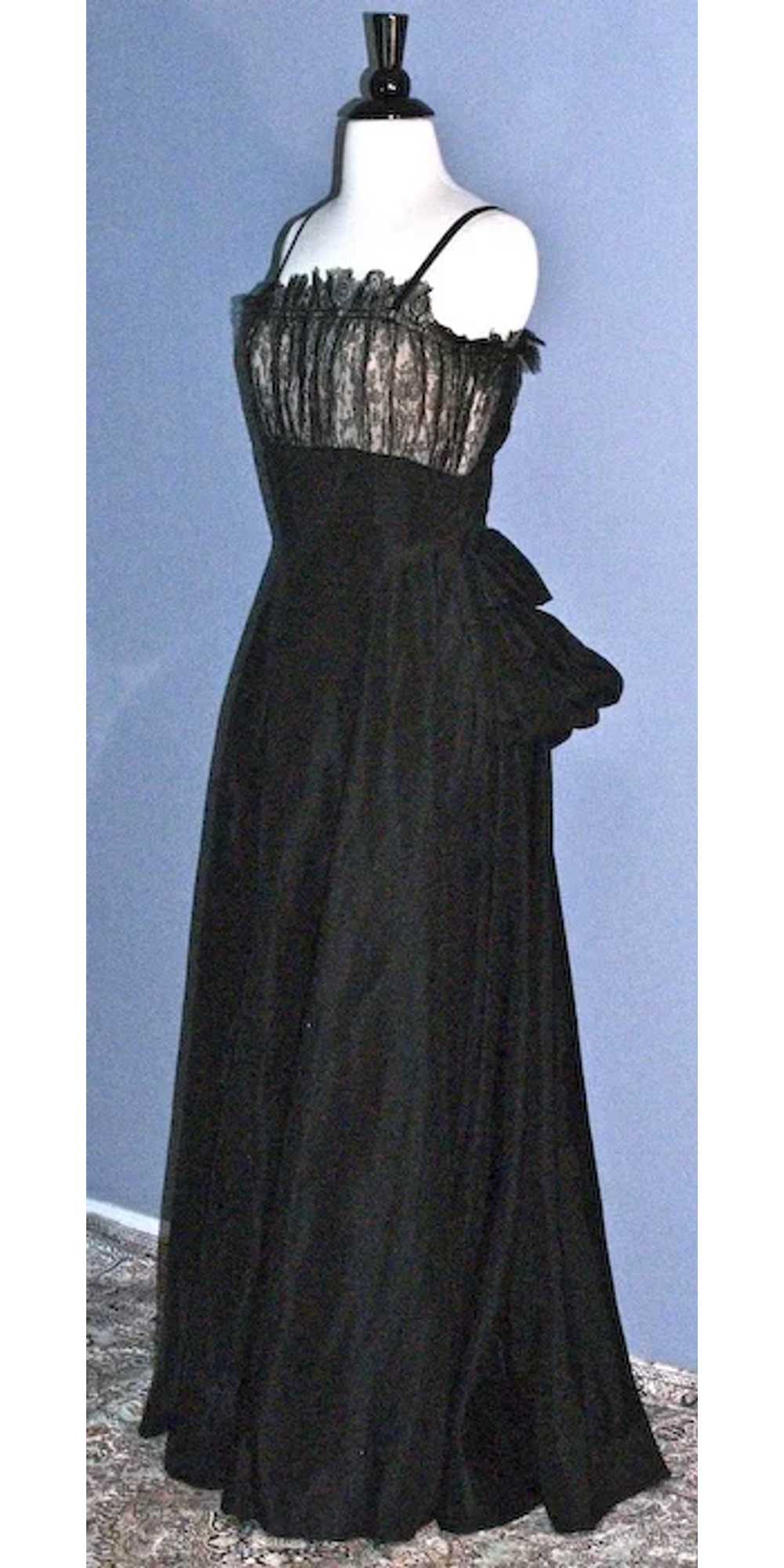 EISENBERG ORIGINAL 1930s Elegant Gown/Dress - Bla… - image 3