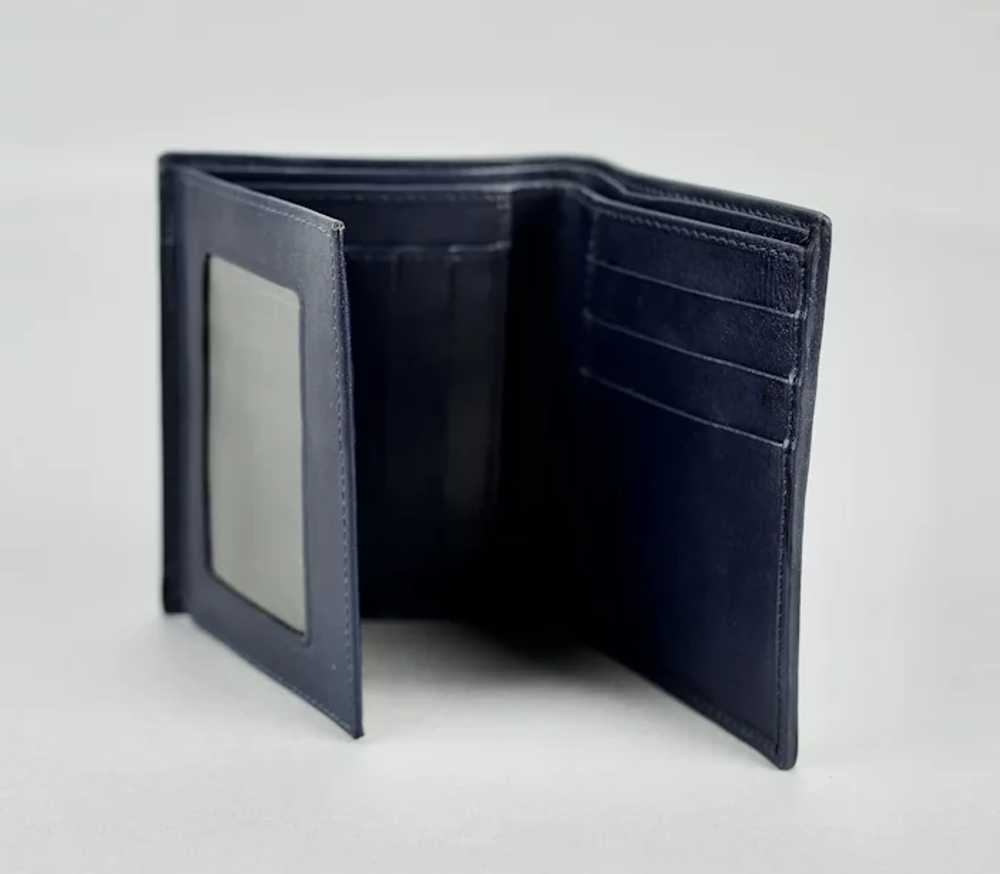 Navy Blue Stingray Leather Wallet Gentleman’s Bi-… - image 10