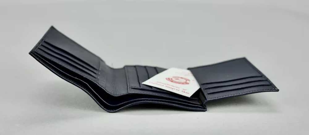 Navy Blue Stingray Leather Wallet Gentleman’s Bi-… - image 12
