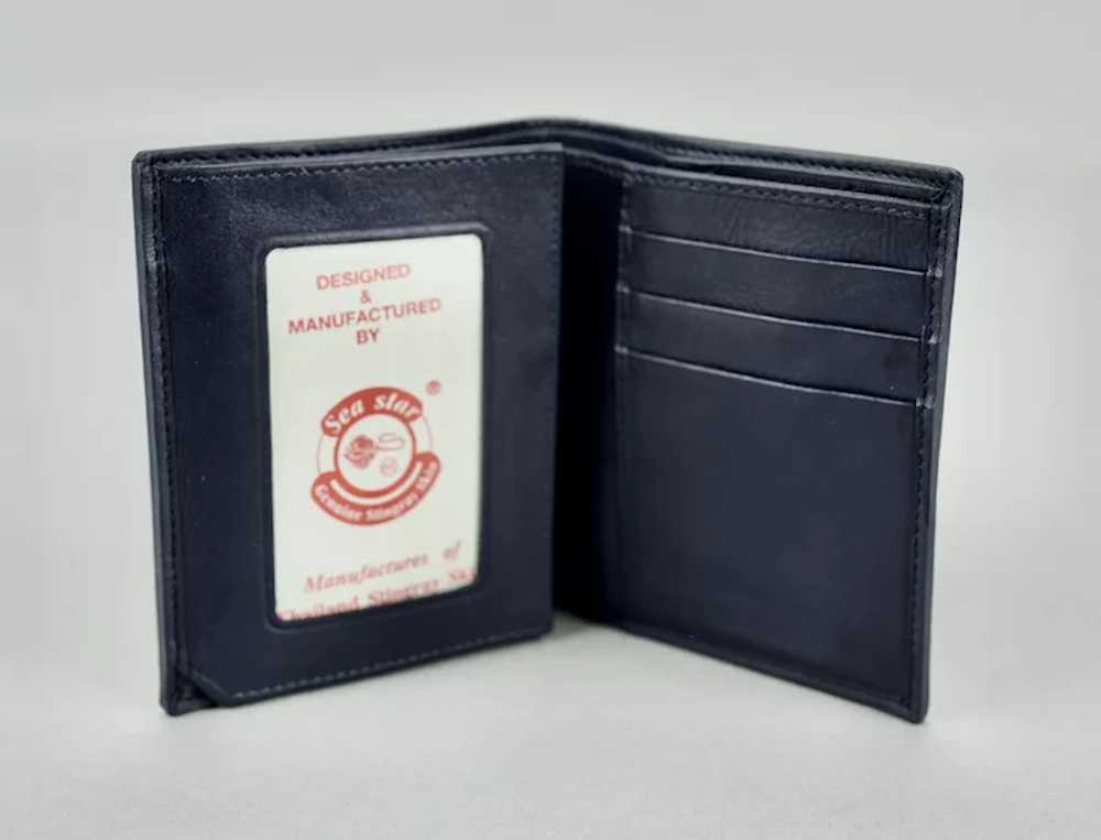 Navy Blue Stingray Leather Wallet Gentleman’s Bi-… - image 6