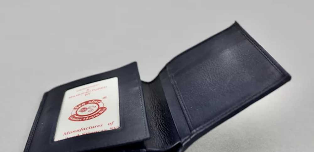 Navy Blue Stingray Leather Wallet Gentleman’s Bi-… - image 8