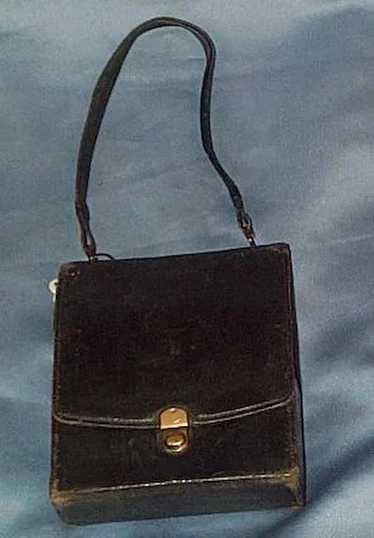 Leather Purse With Opera Glasses, Late Victorian