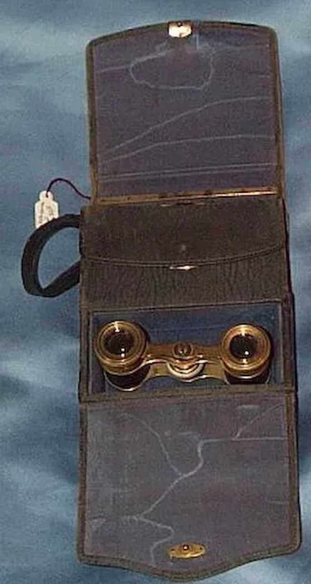 Leather Purse With Opera Glasses, Late Victorian - image 2