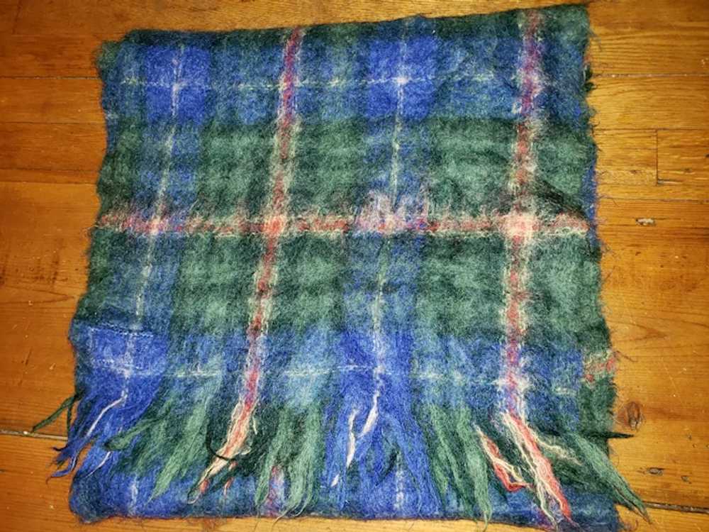 Fringed Scarf Mohair Wool Blend Nova Scotia Tarta… - image 2