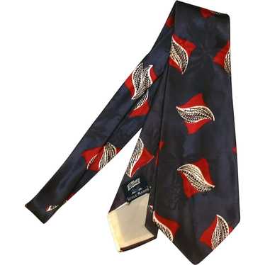 1940s Bond Style Manor Silky Tie 4" Wide AWESOME C