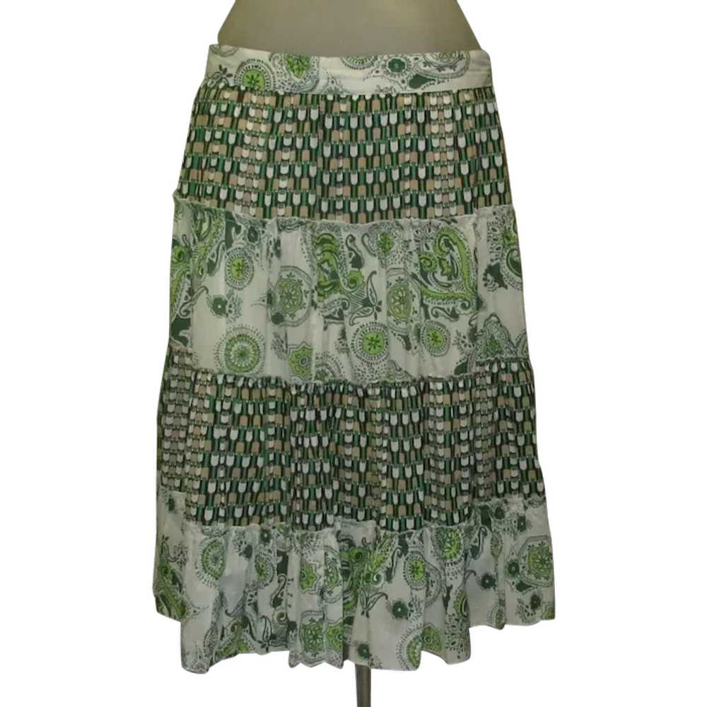 Vintage Prairie Skirt, Tiers & Ruffles of Calico … - image 1