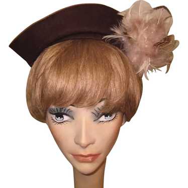 1930's Hat, Ostrich Feather, Vintage Vixen - image 1