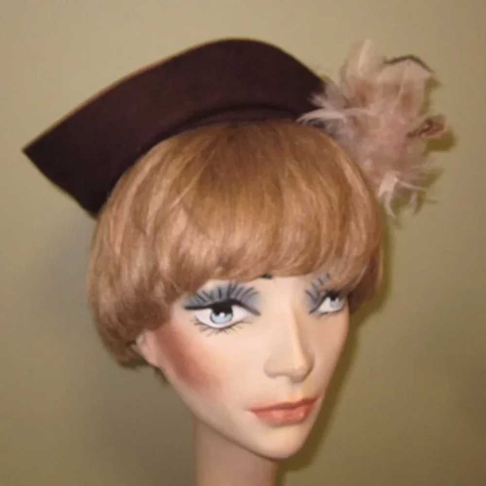 1930's Hat, Ostrich Feather, Vintage Vixen - image 2