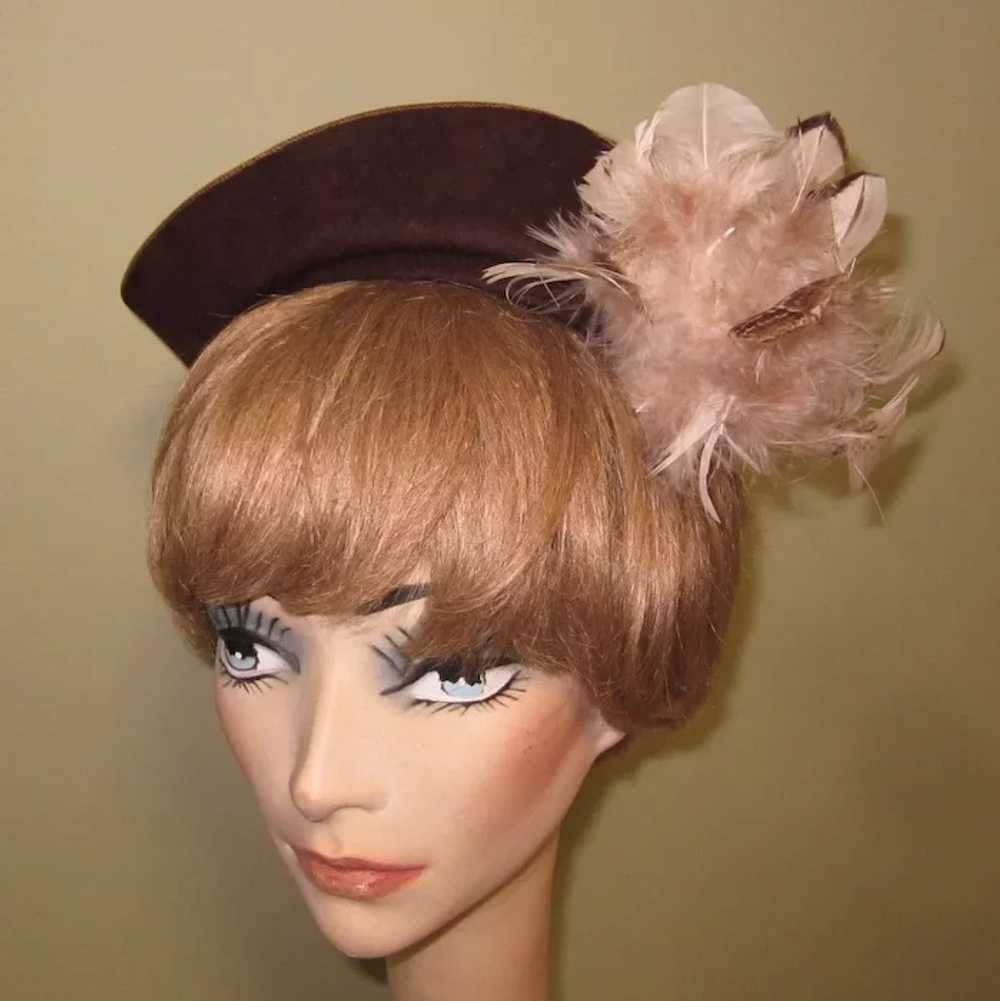 1930's Hat, Ostrich Feather, Vintage Vixen - image 4