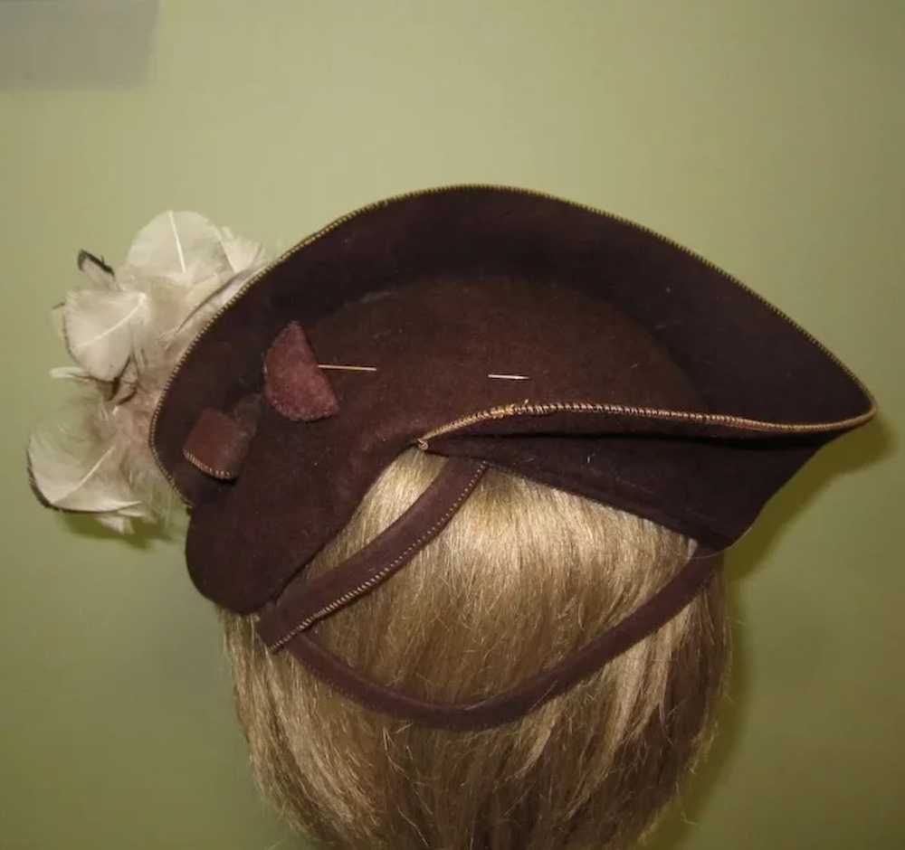 1930's Hat, Ostrich Feather, Vintage Vixen - image 5