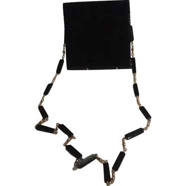 Vintage Italian Black Lucite Shoulder Bag - image 1