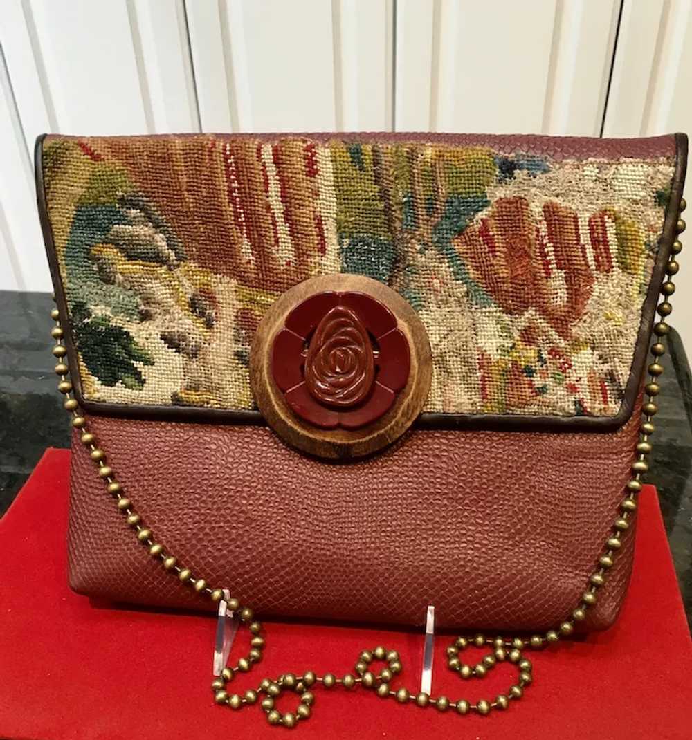 Vintage Grace Agostino Bohemian Look Handbag with… - image 2