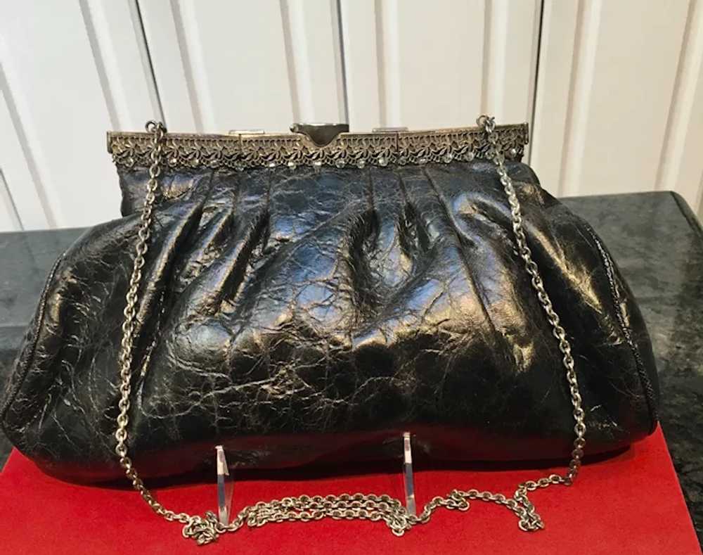 Vintage  Grace Agostino Leather Bag with Unusual … - image 2