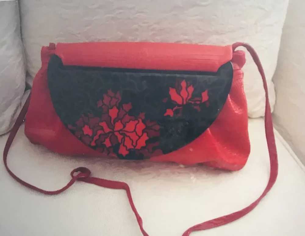 MOON BAG Red Leather by Patricia Smith (1980’s) - image 7
