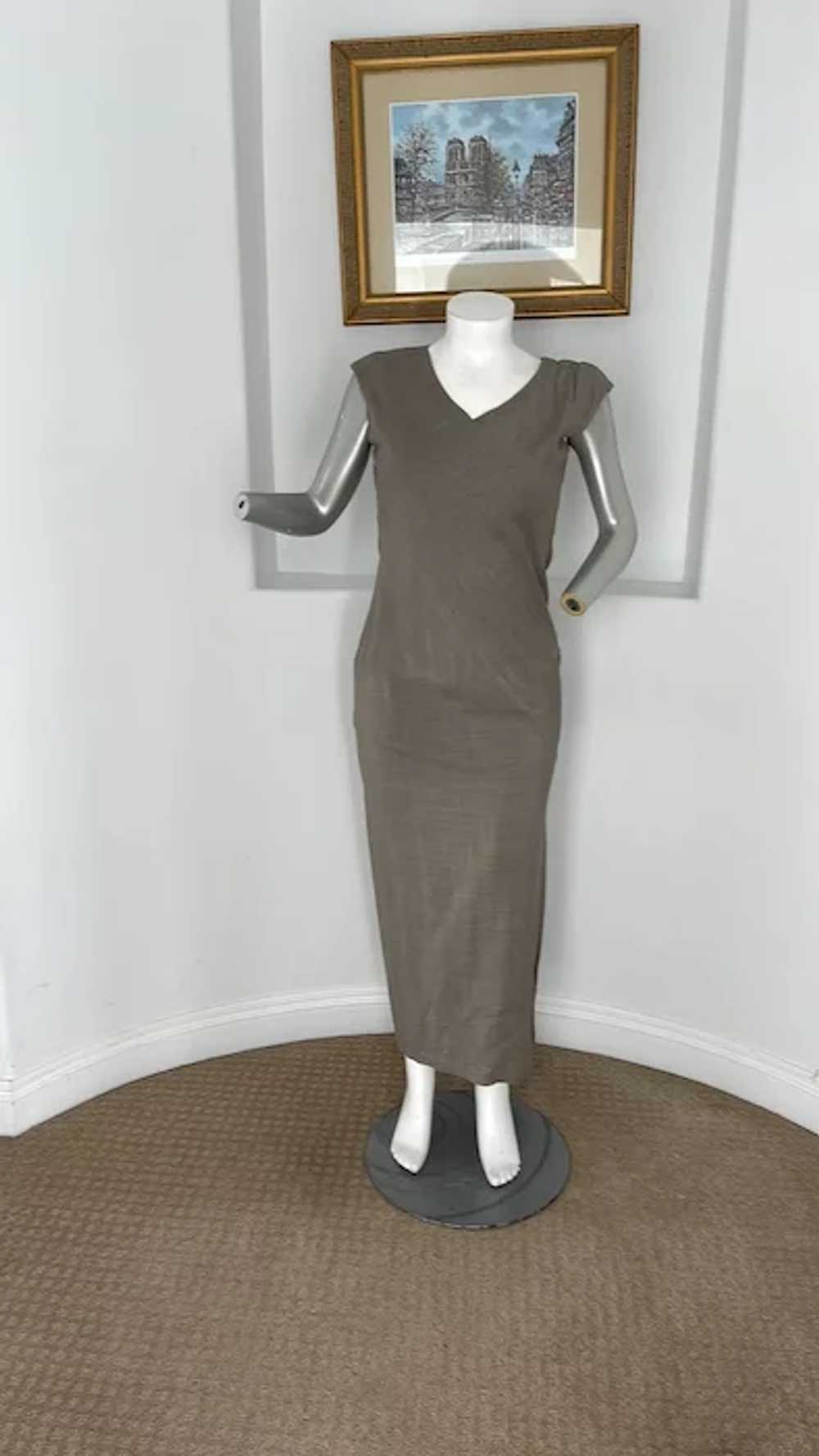 Vintage Sara Sturgeon Taupe Maxi Dress Size 3 - image 11