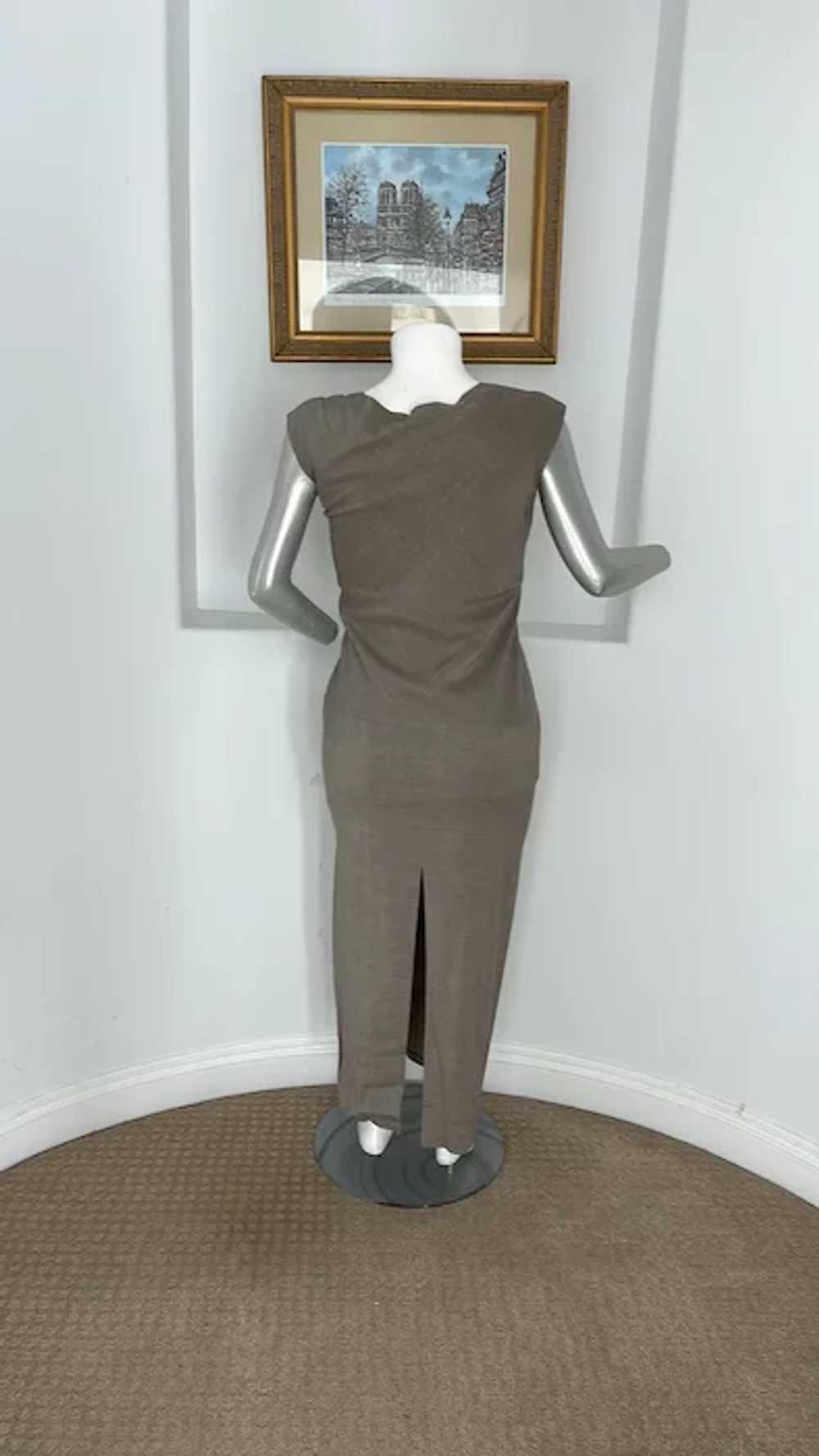 Vintage Sara Sturgeon Taupe Maxi Dress Size 3 - image 4