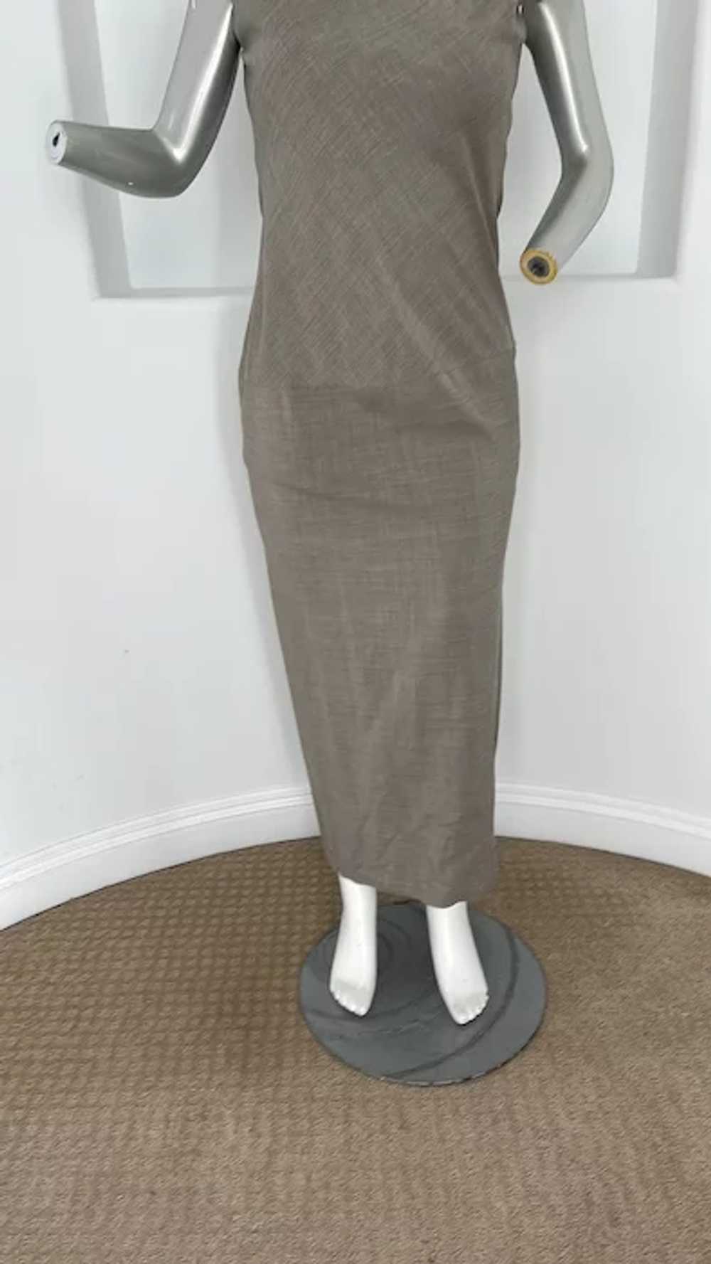 Vintage Sara Sturgeon Taupe Maxi Dress Size 3 - image 6