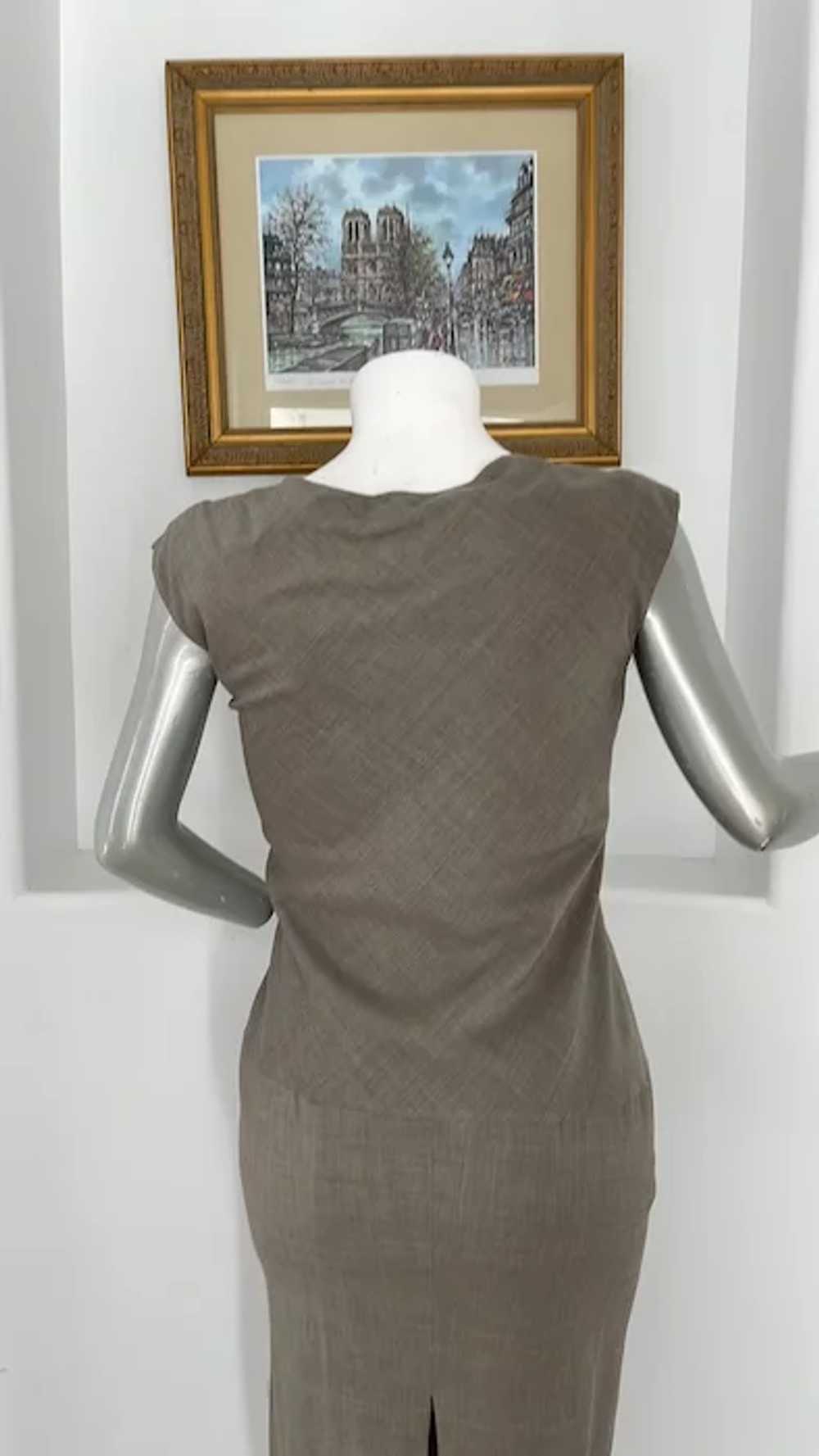 Vintage Sara Sturgeon Taupe Maxi Dress Size 3 - image 7