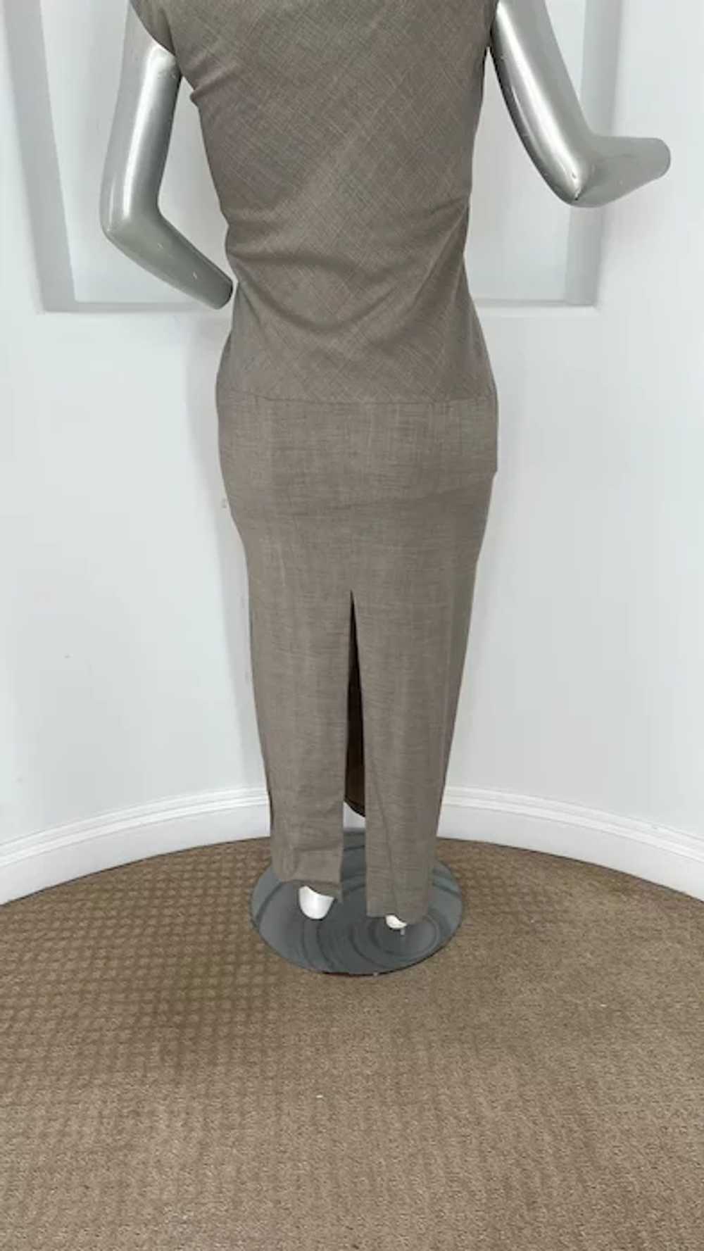 Vintage Sara Sturgeon Taupe Maxi Dress Size 3 - image 8