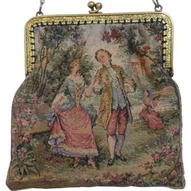 Antique French Aubusson Tapestry Purse - image 1