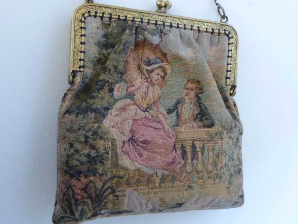 Antique French Aubusson Tapestry Purse - image 5
