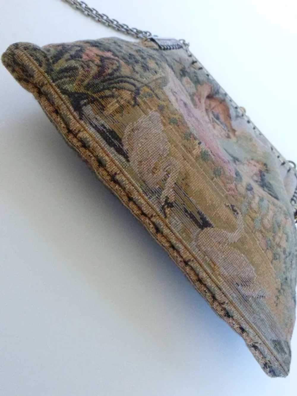 Antique French Aubusson Tapestry Purse - image 6