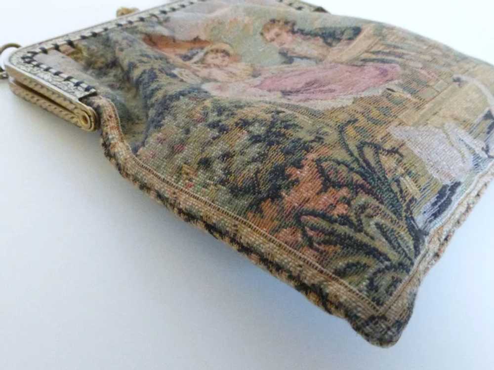 Antique French Aubusson Tapestry Purse - image 7