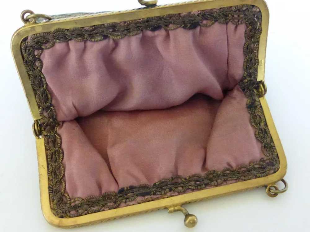 Antique French Aubusson Tapestry Purse - image 8
