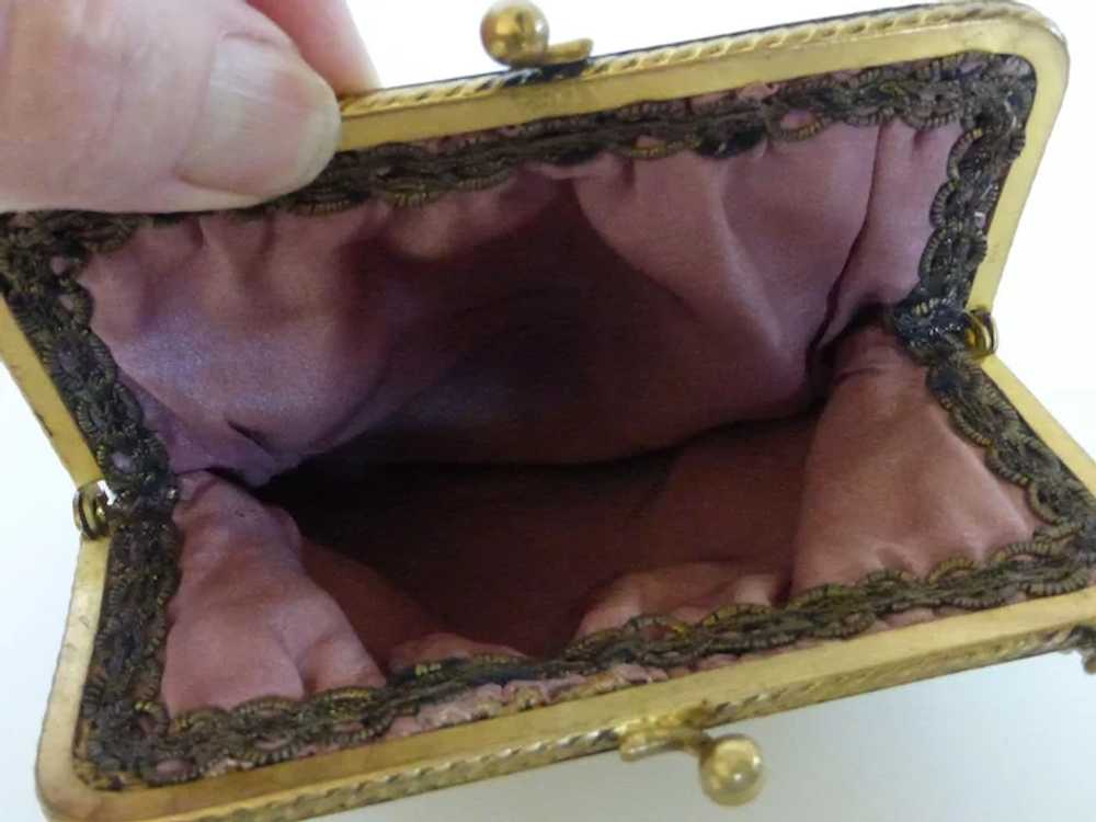 Antique French Aubusson Tapestry Purse - image 9