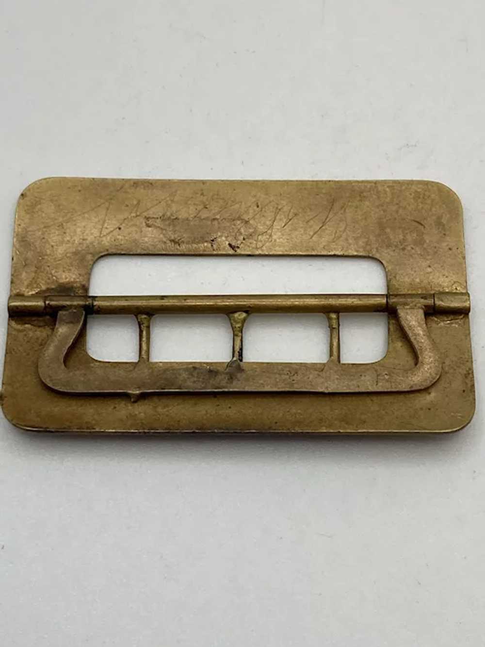 Antique Victorian Brass and Enamel Buckle - image 7