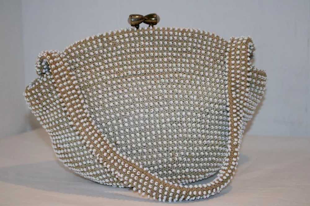Vintage Bag by Josef Caviar Bead Evening Bag - image 5