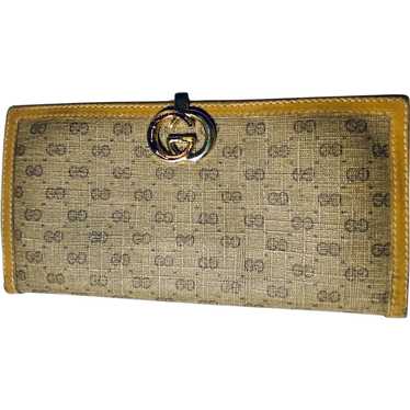 Vintage Gucci Wallet in Box Coated  Canvas Camel L
