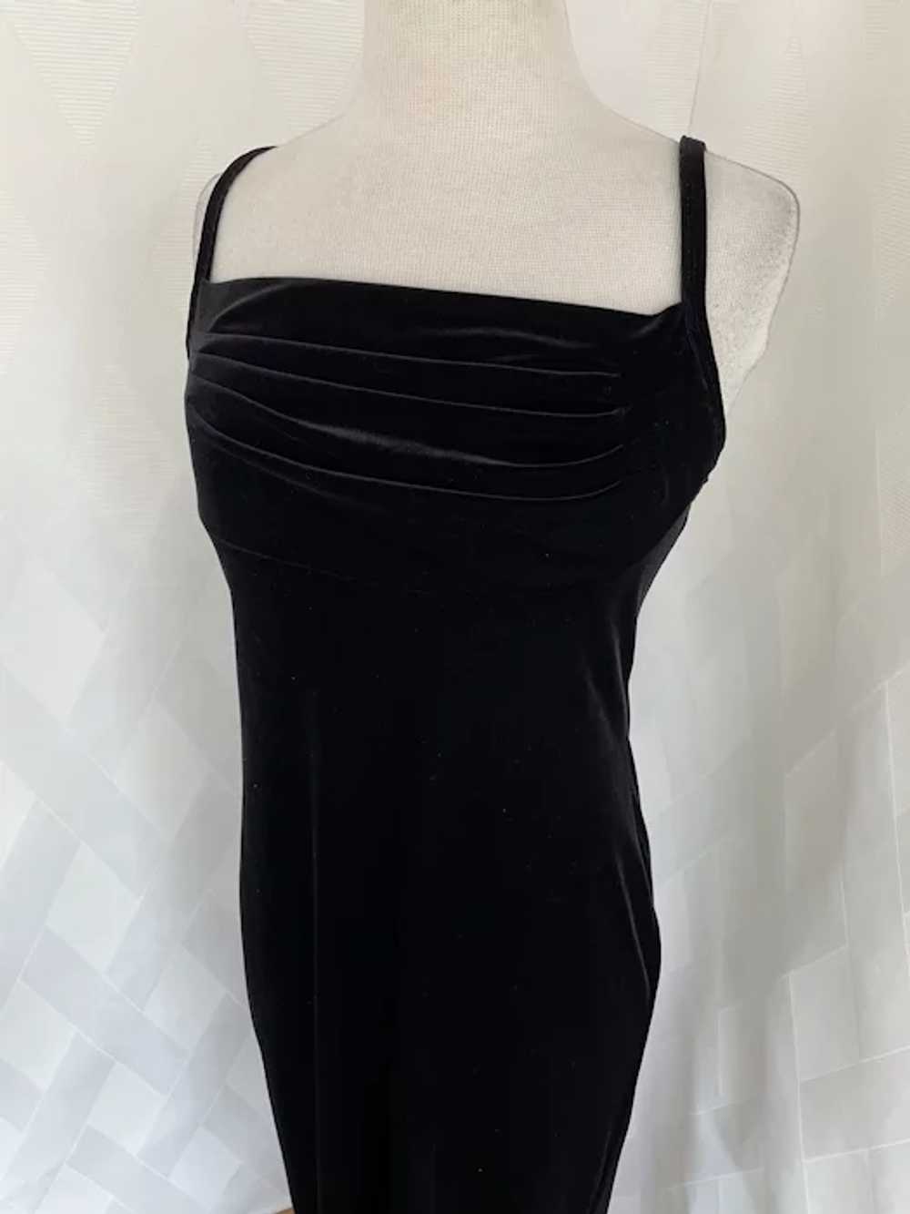 Vintage 1980s Teddi Evening Stretch Velvet Dress … - image 4