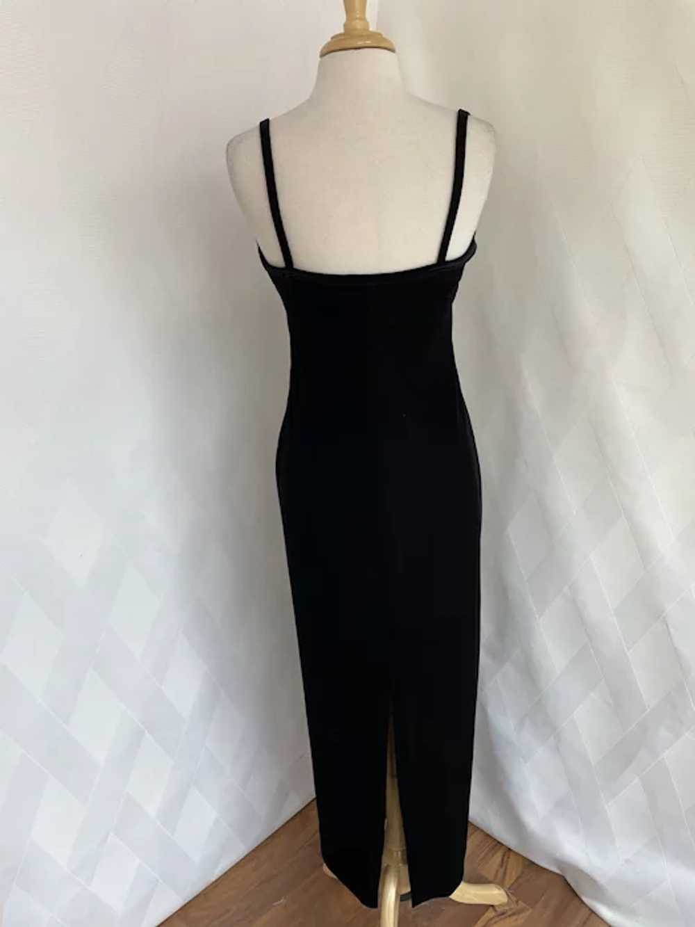 Vintage 1980s Teddi Evening Stretch Velvet Dress … - image 5
