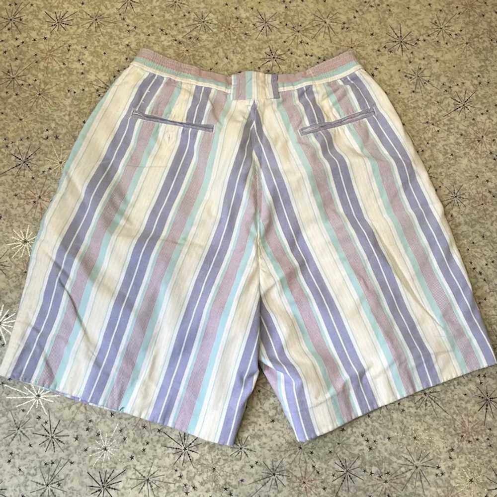 Vintage 1990s ZOD High Waist Striped Shorts - image 2