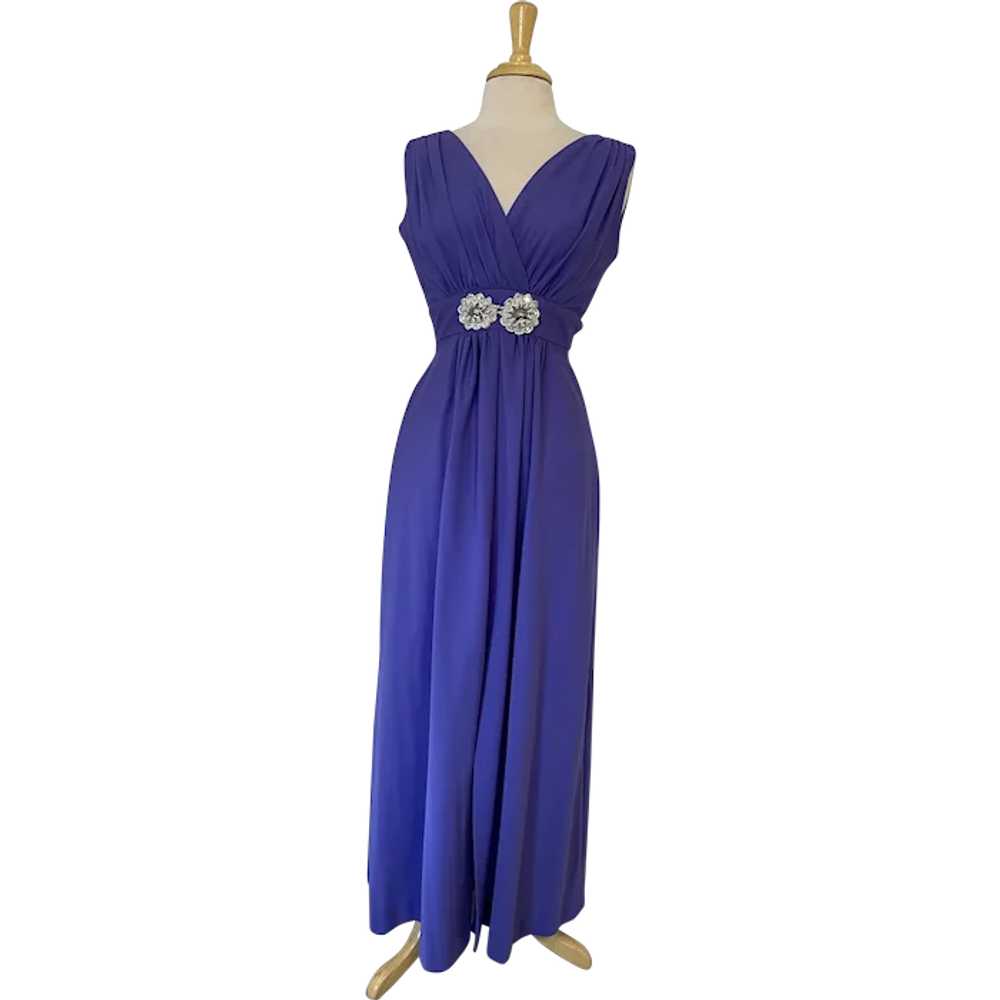 Vintage 1960s Purple Maxi Dress - image 1
