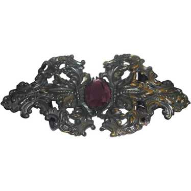 1890’s Repoussé Embossed Ornate Brass Buckle