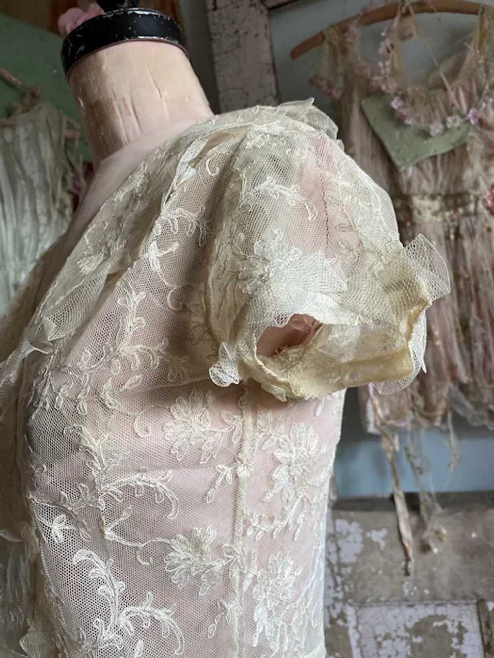 Bella Bordello Antique Edwardian Lace Blouse Ruff… - image 11