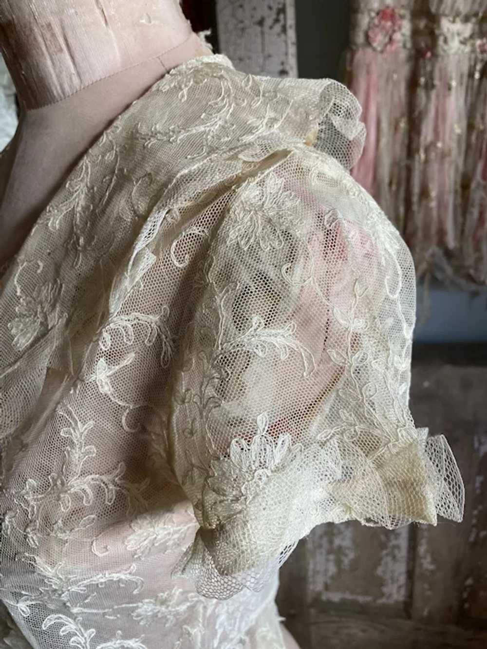Bella Bordello Antique Edwardian Lace Blouse Ruff… - image 12