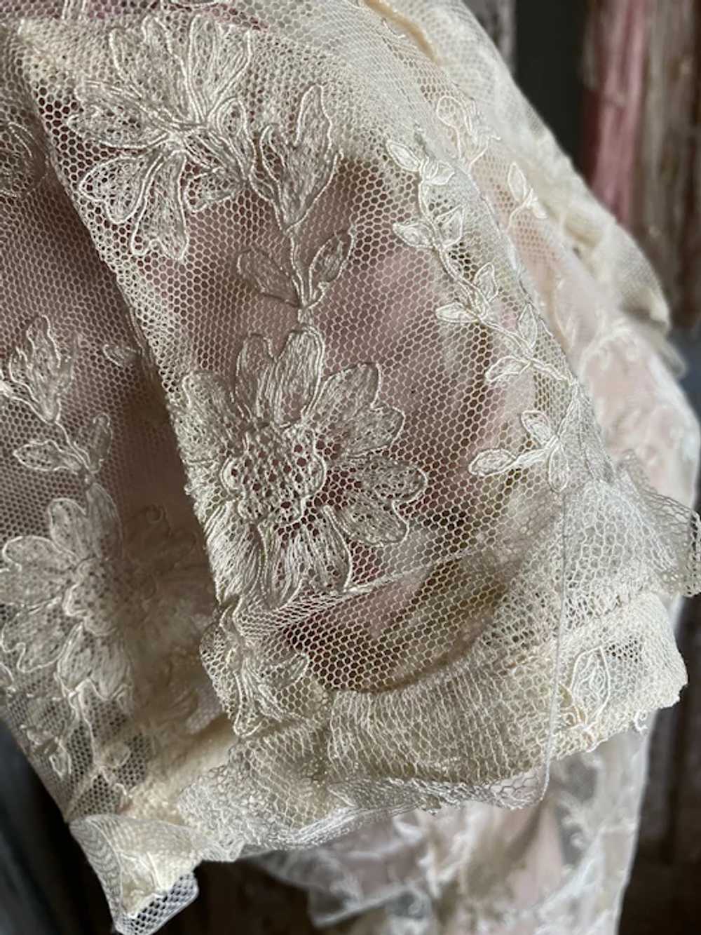 Bella Bordello Antique Edwardian Lace Blouse Ruff… - image 7