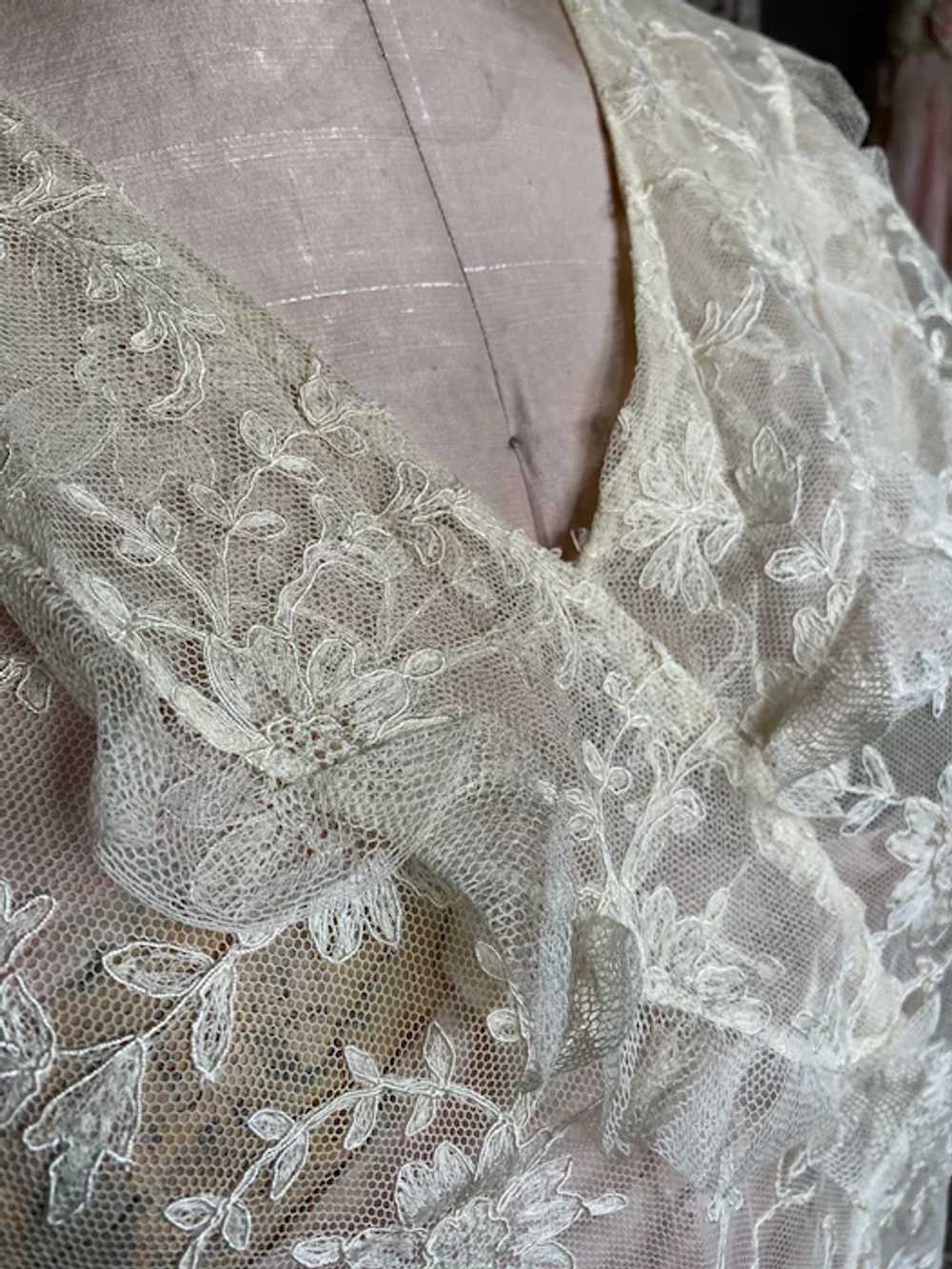 Bella Bordello Antique Edwardian Lace Blouse Ruff… - image 9