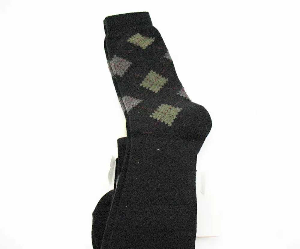 Two Pair  of Vintage EWM Argyle Socks Shoe Size 7… - image 5