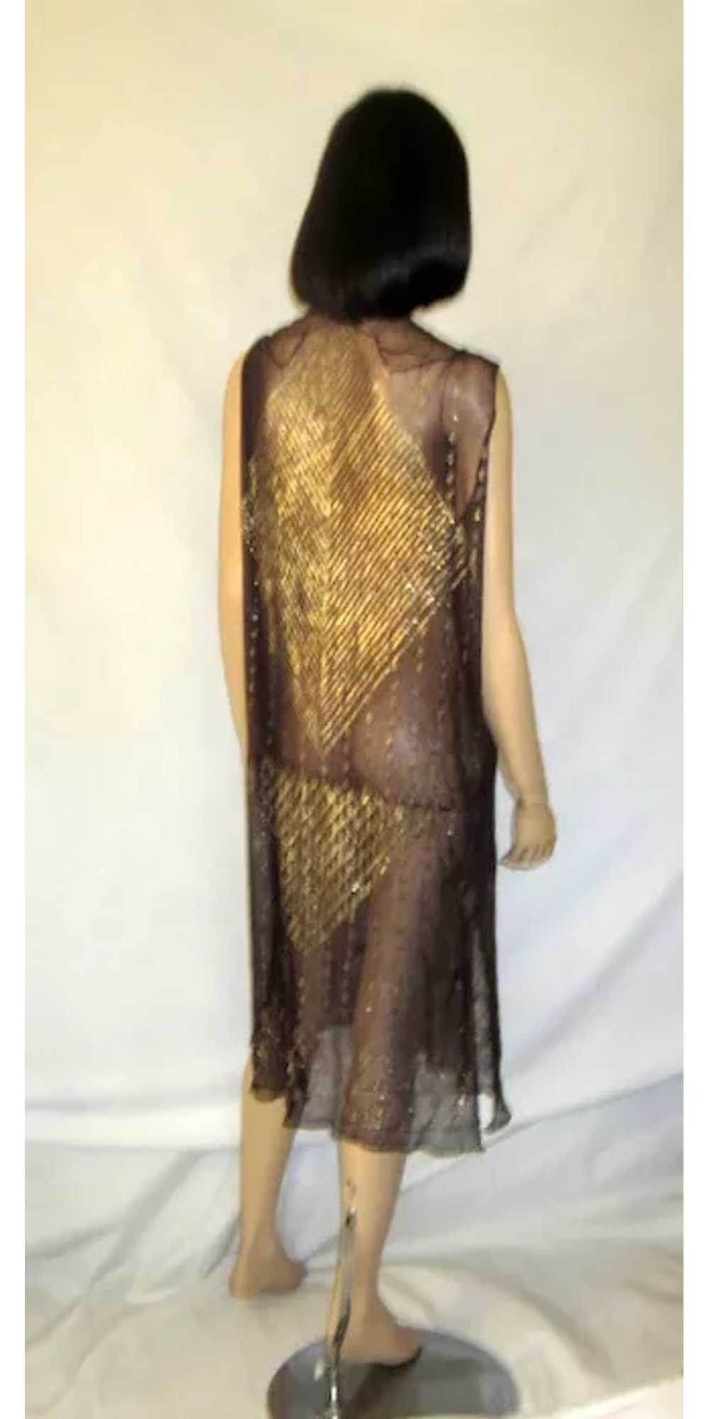 1920's Art Deco Egyptian Assuit Dress and Shawl - image 4