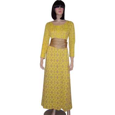 Louis Feraud Vintage 90s 3 Piece Skirt Suit Set Lime Yellow Size 12